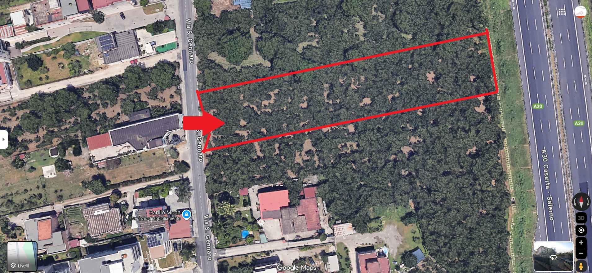 Ampio Terreno fronte strada Principale